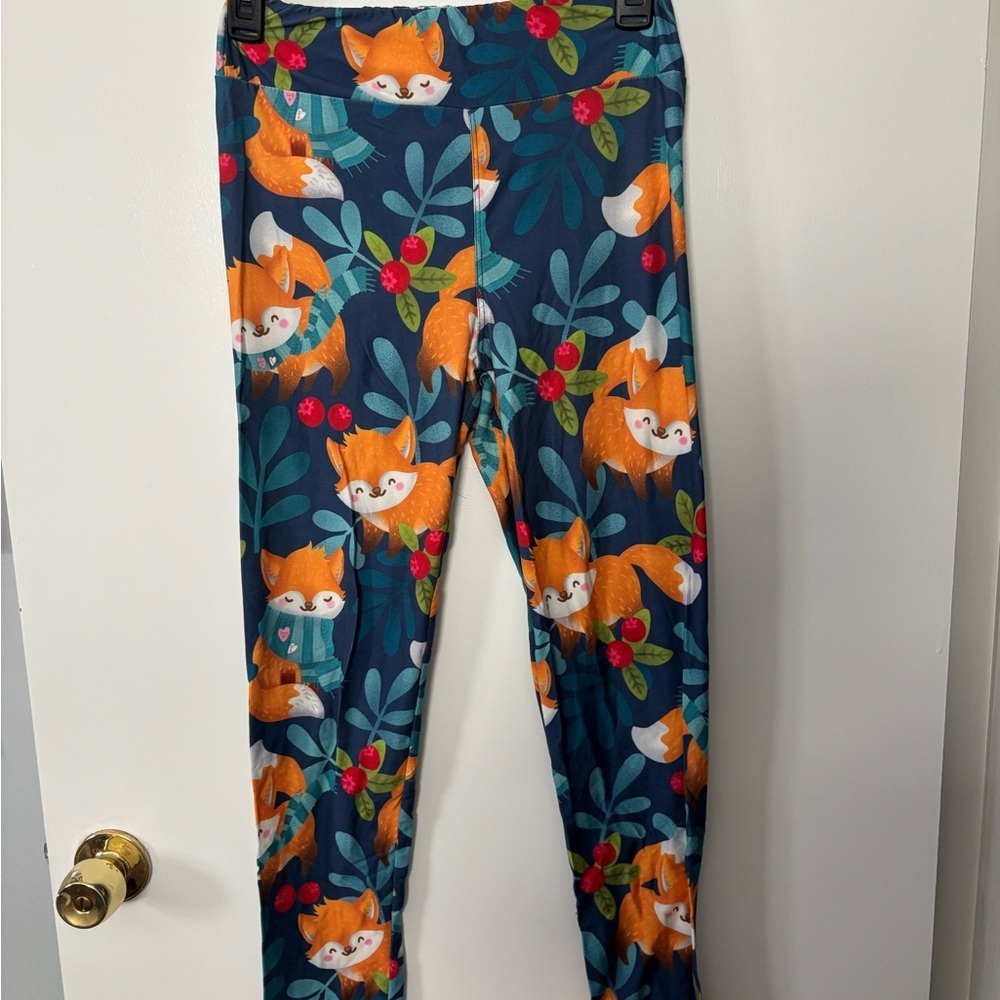 Fabulegs Loungewear Cute Girly Fox Print Leggings